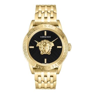 Imagem de Versace Relógio masculino de luxo V-Code Collection, Ouro amarelo IP, OS, Versace | V-Code