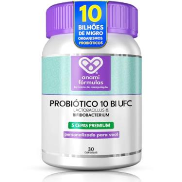 Imagem de Probiótico 5 Cepas Premium (Lactobacillus e Bifidobacterium) Probiótico Intestinal 10 bilhões UFC 30 Cápsulas