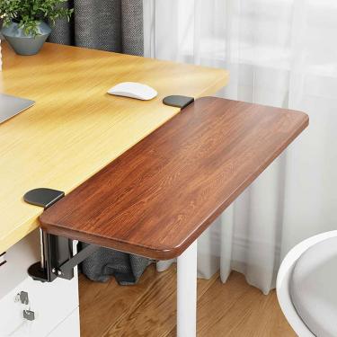 Imagem de Extender de mesa, bandeja de teclado dobrável, bandeja de teclado em mesa, plataforma de teclado, ergonomia, plataforma de apoio de braço de tabela, dobrável, prático, economizando espaço pa