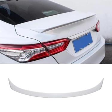 Imagem de Spoiler de porta-malas de carro compatível com 8ª geração Camry US Edition 2018-2023 Car Trunk Wing Body Kit Acessórios (Branco)