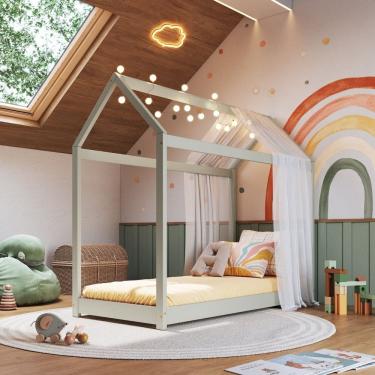 Imagem de Cama Infantil 100% Madeira Maciça Maria Verde Frost