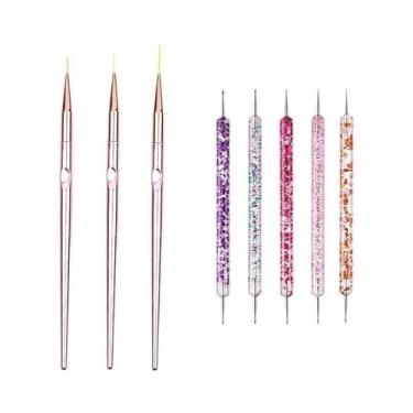 Imagem de Conjunto De Pincéis Para Arte Em Unhas, 5/20 Peças, Caneta Pontilhador