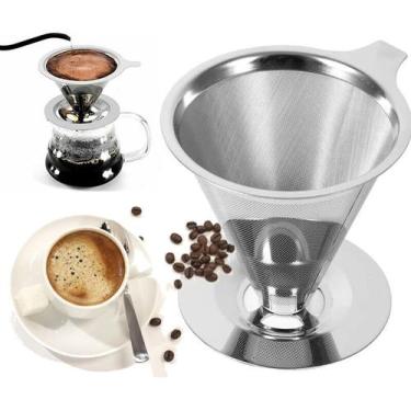 Imagem de Filtro De Café Inox 103 Coador Reutilizável Sem Uso Papel - Comercialm