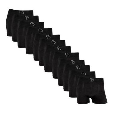 Imagem de Kit 12 Cueca Boxer Masculino Microfibra Durável RP Lisa Premium - Rafa
