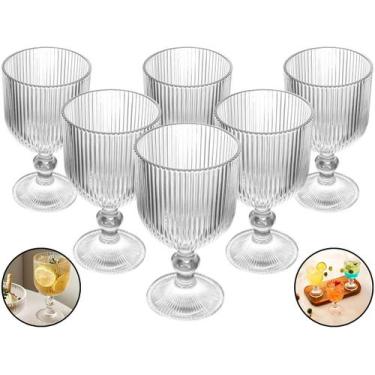 Imagem de Conjunto Taças Em Vidro Transparente Para Água Sucos Refrigerante Drin