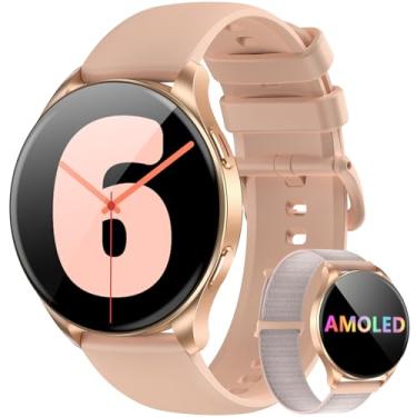 Imagem de IOWODO W40 Smartwatch com Tela AMOLED 1.43" - Relógio Inteligente Bluetooth para Chamadas, 100+ Modos Esportivos, 2 Pulseiras (Ouro)