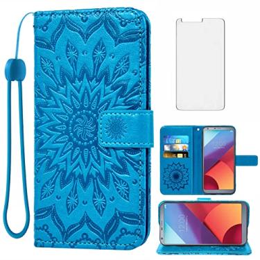Imagem de Capa de telefone para LG G6 Capa carteira com protetor de tela de vidro temperado e capa flip fina de couro com suporte para cartão acessórios para celular LGG6 ThinQ LG6 Thin Q G 6 Plus G6+ 6G VS988