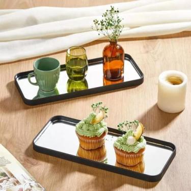 Imagem de Bandeja Espelhada Multiuso Decorativa Banheiro Lavabo Decoração - Winc