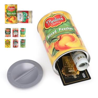 Imagem de Mealivos SAFEFake Peach Can Cofre Diversion Secret Stash Cofres (Amarelo)