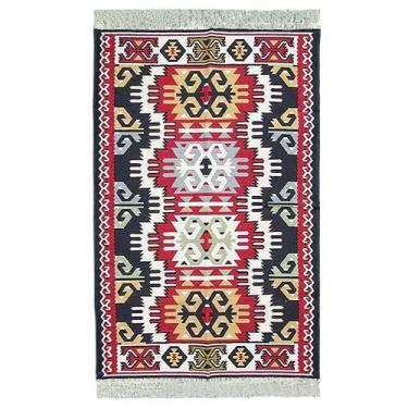Imagem de Tapete Turco Kilim Dupla Face - 120x180cm - Tapetes de Luxo para um Lar Elegante e Acolhedor - Toque de Realeza!