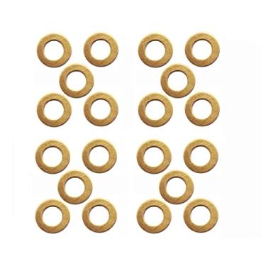 Imagem de HAISDA 20 peças de canivete de bolso EDC junta de arruela de latão para C10 C11, arruelas de pino pivô, substituição de junta de calço de meson, facas dobráveis, rolamento de anel de almofada de