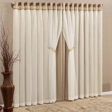 Imagem de Cortina Grécia 3 Mts Sala Quarto Blackout Para Varão - Chocolate