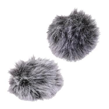 Imagem de EBTOOLS 2 Filtro Pop Peludo Para Microfone, Proteção Contra Para Microfone, Capa Peluda Para Filtro Pop, Redução Ruído, Poeira, à Prova De,Para Rode Wireless Go Ii (Cinza)