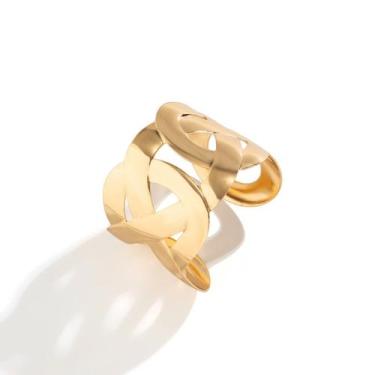 Imagem de L61-L0292-Pulseira Bracelete Largo Aço cirúrgico ouro 18k Festa Carnav