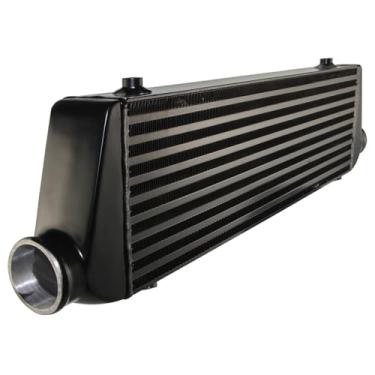 Imagem de Intercooler universal de montagem frontal de barra e placa 550 * 180 * 64 Fmic 6.3 cm In/Outlet Preto