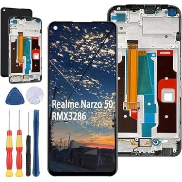 Imagem de Yuxyiony Nova tela de substituição para Oppo Realme Narzo 50 RMX3286 tela de reparo de tela LCD e acessórios de ferramenta de substituição.
