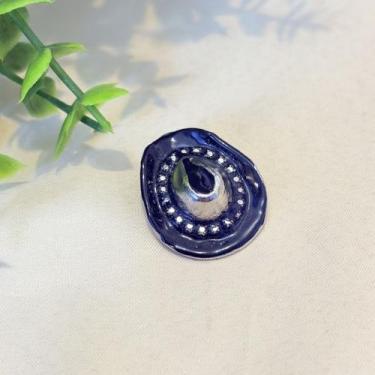 Imagem de Broche Chapéu de Rodeio Preto com Base Prateada - Pistache Acessórios