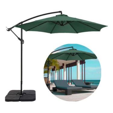 Imagem de Ombrelone Guarda Sol Praia Jardim Lateral 3 Metros Com Base - Revomax