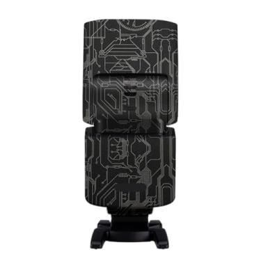 Imagem de Para Sony HVL-F46RM Câmera Flash Strobe Skin Vinil Wrap Filme Protetor Protetor Revestimento Acessórios de Fotografia HVL-F46RM (Circuit Titanium)