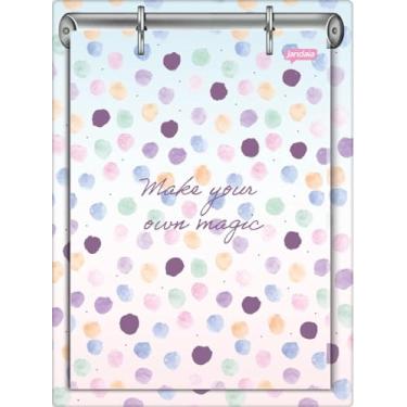 Imagem de Caderno Argolado 1/4 Porta Fichas 60fls La Creme Jandaia