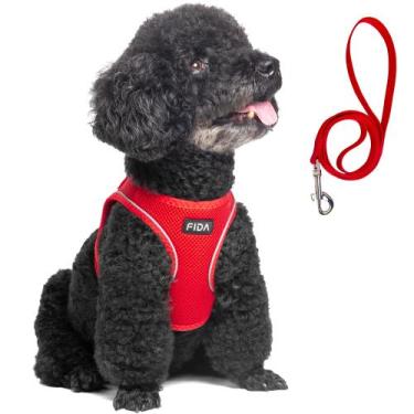 Imagem de Arnês para cães Fida Comfy Soft Mesh com coleira para pequenos e médio