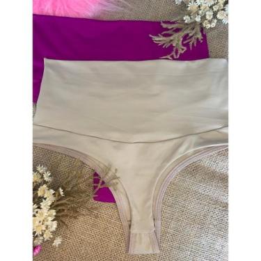 Imagem de KIT 3 Calcinha Pós Parto Calça Cinta Modeladora Cintura Alta Compressã