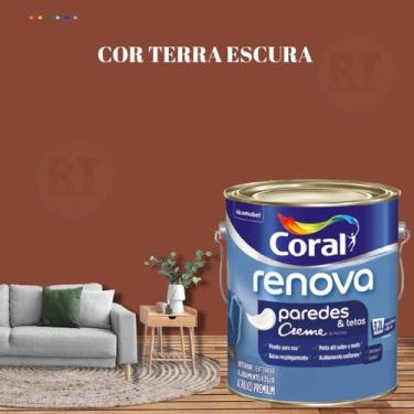 Imagem de Tinta Para Parede Acrílica Coral Renova Cor Laranja 3,2l Lavável Premi