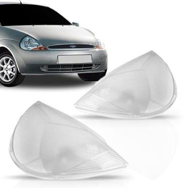 Imagem de Par lente farol ka ford 1997 1998 1999 2000 2001 pisca raiado - SP ACE