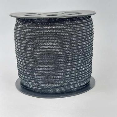 Imagem de 150 metros Elástico Lurex chato 7mm Preto 3603 150 encadernação - More