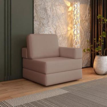 Imagem de Sofá Cama à Vácuo 1 Lugar Linha Modular Flip Magic - Arte Cúbica Estof