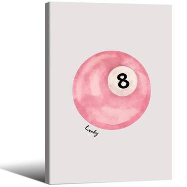 Imagem de Arte de parede XSCQ Pink 8 Ball Vintage Trendy Preppy 40x60cm