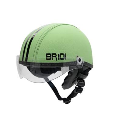 Imagem de Capacete Coquinho Scooter Elétrica Bike Skate Patinete BR 101 Premium Viseira Cristal (Verde Pastel, PP - VESTE 53/54)