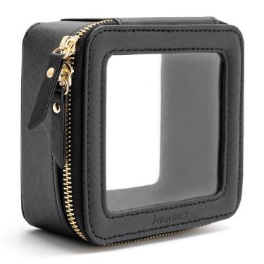 Imagem de Bolsa de maquiagem Aveniee Clear Small Travel Toiletry Black