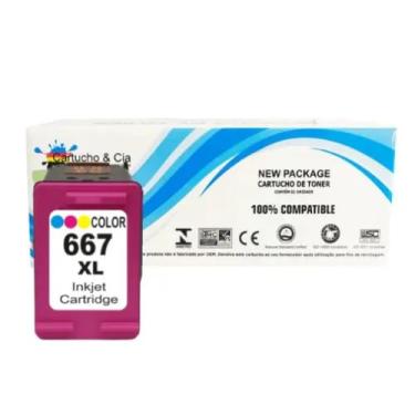 Imagem de Cartucho de Tinta Compatível 667XL Color 13ml