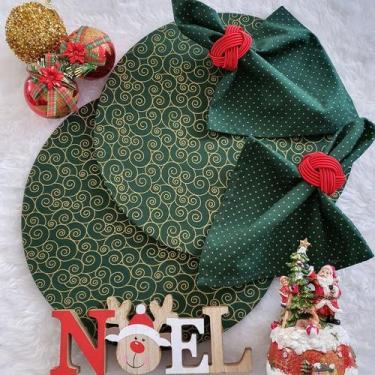 Imagem de Kit Mesa 06 Capas Sousplat 06 Bases 06 Guardanapos 06 Anéis - Criarte 