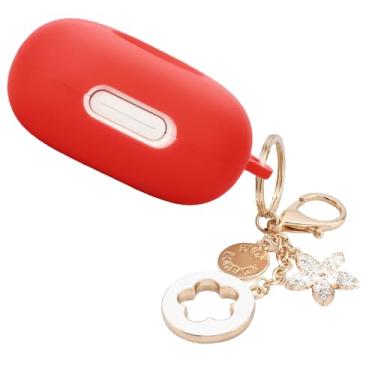 Imagem de Capa compatível com fones de ouvido Soundcore Sport X20, capa de silicone macio resistente a arranhões e choque com acessórios de chaveiro brilhante, capa protetora para Soundcore Sport X20 da Anker