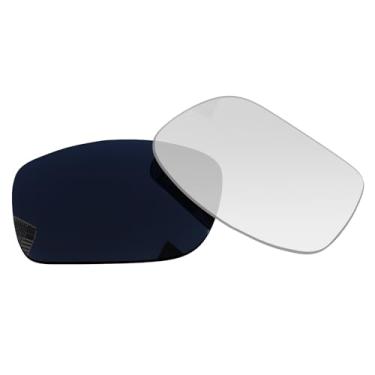 Imagem de Acefrog Lentes de reposição polarizadas de 1,5 mm para óculos de sol Oakley Fives Squared OO9238 54 mm, material atualizado, resistente a impactos - fotocromático transparente a preto não polarizado