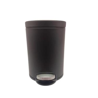 Imagem de Lixeira Inox 5 Litros Preta Balde Removível Qualidade - Members Mark