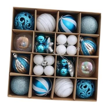 Imagem de Sclmgo Bola de Natal à Prova de Quebra, Decoração para Casa, Adereços para Fotos, Pingente Pendurado para Parede Do Quarto, Feriado, Azul Branco, Tamanho real
