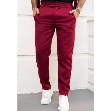 Imagem de Calça Masculina Alfaiataria Italiana - Dennis Beumont, Vermelho marsal