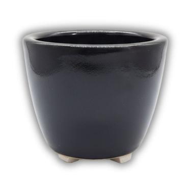 Imagem de Vaso Cerâmica Esmaltado Kalanchoe (06) Preto BURGUINA
