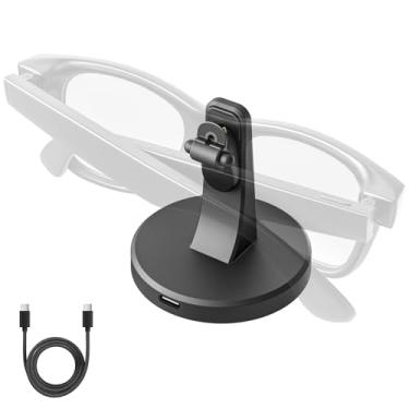 Imagem de TUZTUALA Carregador para Ray Ban Meta com cabo USB-C de 60 W, suporte de carregamento rápido com silicone sem arranhões e base antiderrapante, acessórios compatíveis com óculos Meta RayBan Wayfarer