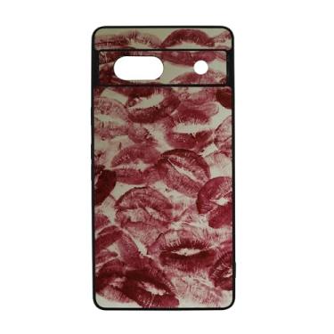 Imagem de qizjio Capa de telefone Lips à prova de choque protetora Kiss Lipgloss para Google Pixel 7A