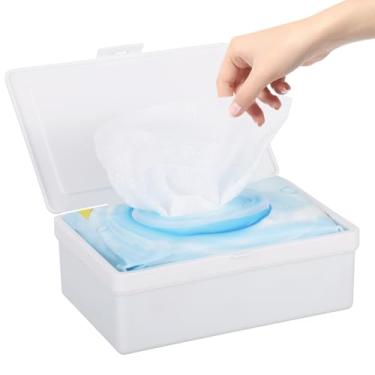 Imagem de FMOACEN Dispensador de lenços de limpeza compatível com lenços umedecidos Cottonelle, suporte de lenços com design de tampa de vedação, recipiente de lenços recarregável, antiderrapante e mantém o