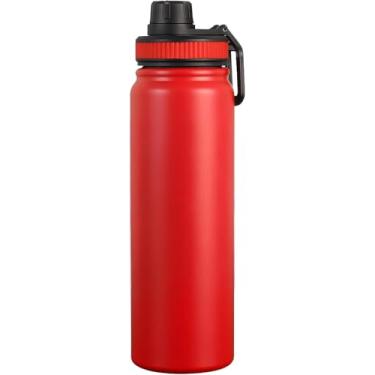 Imagem de Garrafa Térmica Inox De Água Gelada e Quente, Academia Esporte, Trabalho, Corrida 800ml. (VERMELHO)