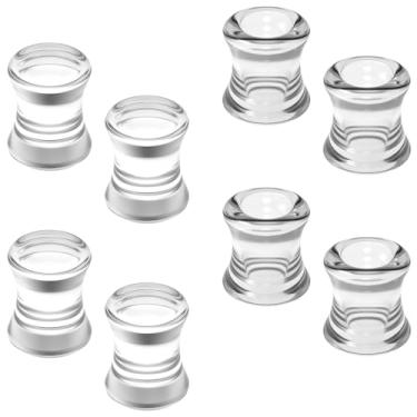 Imagem de Pexveiuu 6G-30 mm Medidores de acrílico para orelha, alargadores sólidos e vazados, alargadores leves, transparentes, duplos, alargadores de carne, brincos para mulheres e homens, Acrílico, plástico