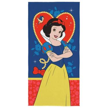 Imagem de Toalha Aveludada Infantil Branca De Neve 70Cm X 1,40M Lepper
