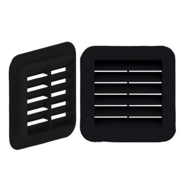 Imagem de Kit 2 Grades Ventilação PRETA 13x13cm Encaixe 10x10 Qualid - MARELAGO