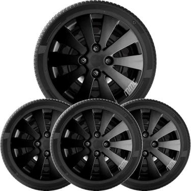 Imagem de 4X Calota Hb20 Hb20S 14 A 19 Aro 14 Black Piano 185Cb