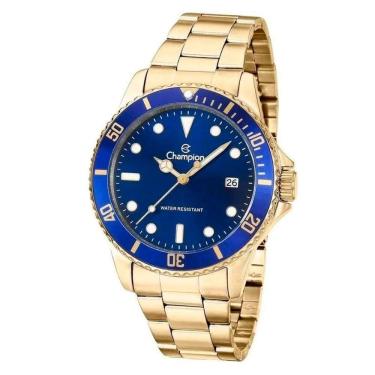 Imagem de Relógio Champion Masculino Analógico Dourado Azul Ca31266k Relógio Champion Masculino Analógico Dourado Azul